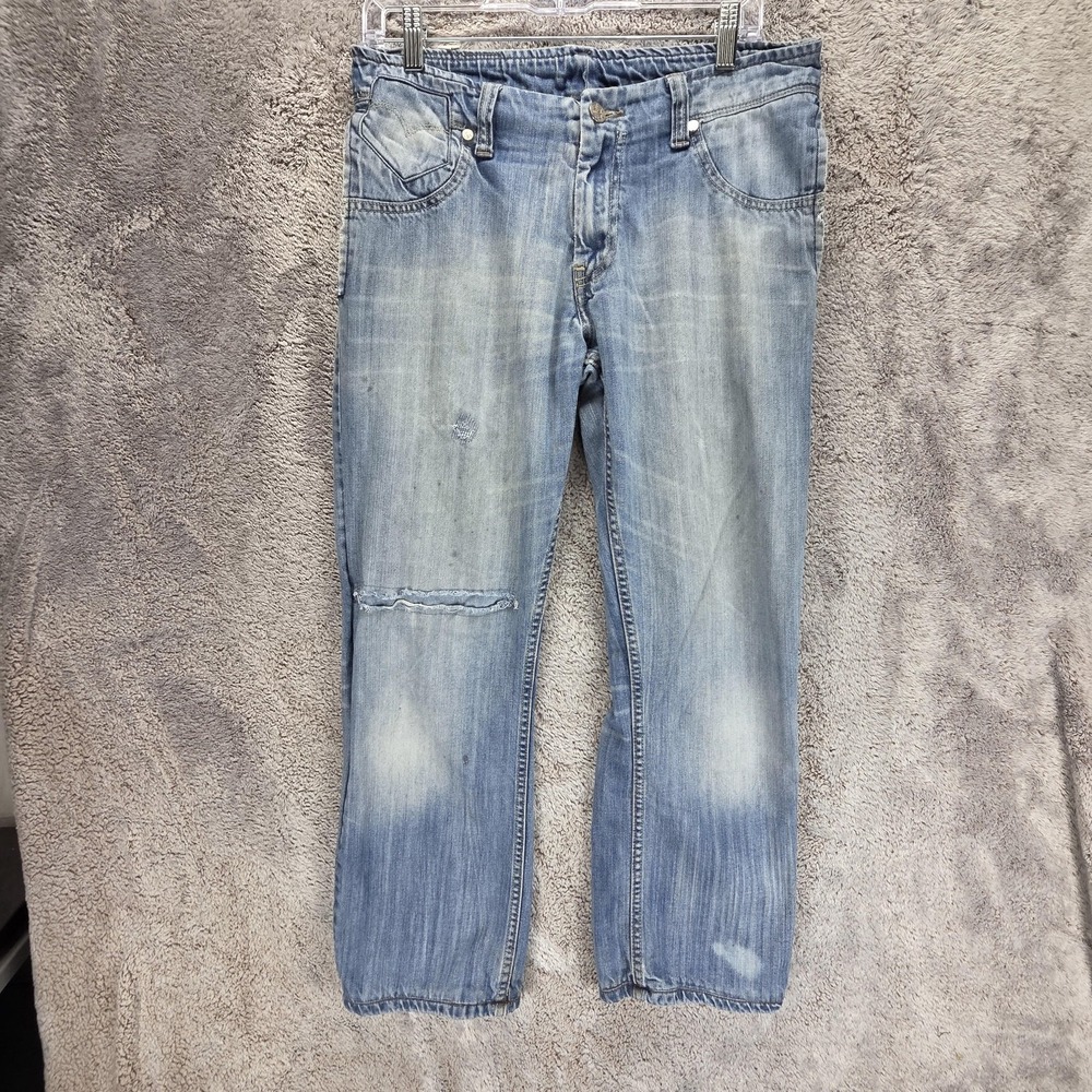 Vintage Levis Engineered Jeans Womens Blue Zip Fly Y2K Light Wash Fits 32x26